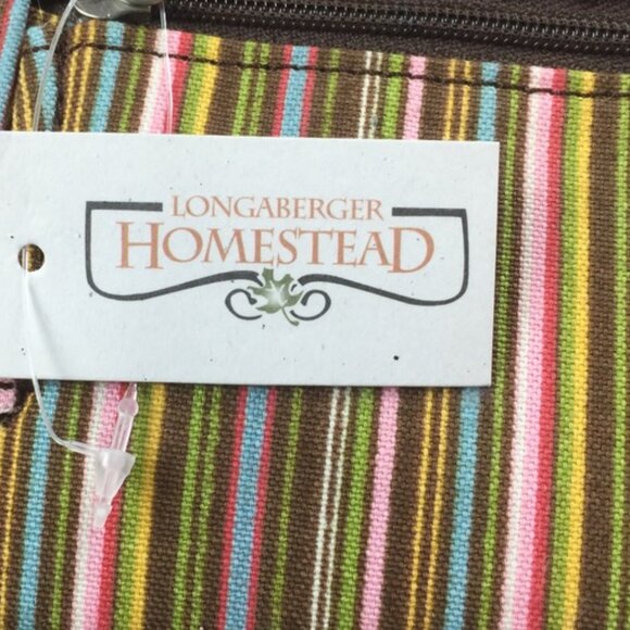 Longaberger Homestead Bag and Wallet Striped Tote and Wallet Matching Set - Picture 2 of 14